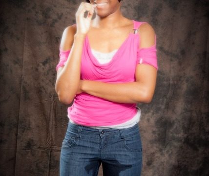 Hot ebony babe wetting herself